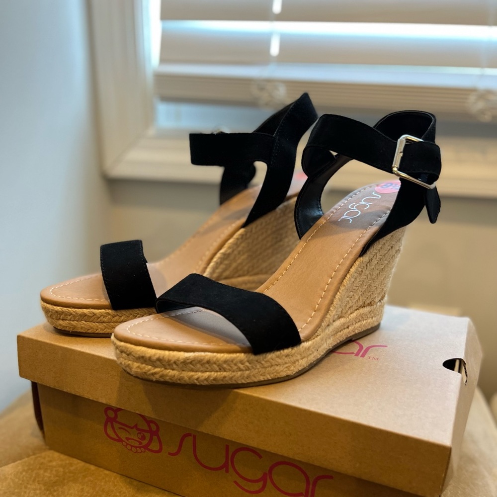 9.5 wedge sandals sugar BRAND NEW